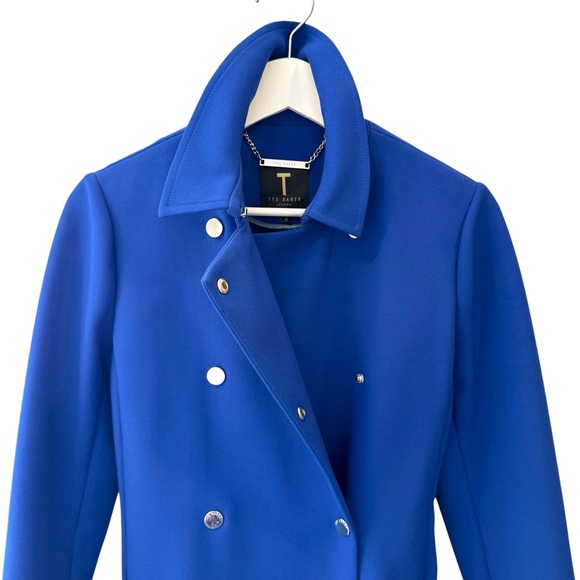 NWOT Ted Baker London Sapphire Blue Trench Coat - Picture 10 of 15
